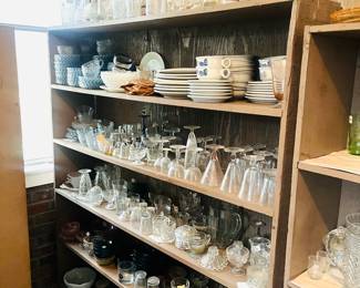 Room filled with depression glass!