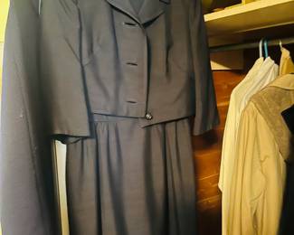 Navy Silk dress with jacket