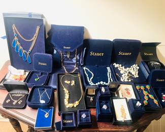 Collection of Stauer jewelry never worn, with boxes