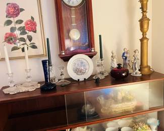 Awesome MCM cabinet with sliding glass doors