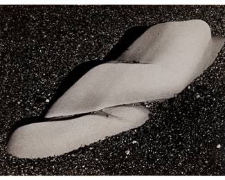 19
Edward Weston
1886-1958
"Eroded Rock, Point Lobos," 1930
Gelatin silver print on paper
Signed, titled, dated, and inscribed in pencil on the sheet, verso: Edward Weston / 51R; with pencil notations along the lower edge of the back mat
Image/Sheet: 6.625" H x 9.5" W
Estimate: $7,000 - $9,000