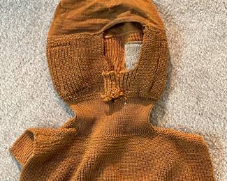 Antique military cold weather head cover