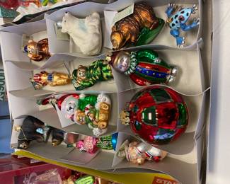 Sampling of Old World Christmas glass ornaments