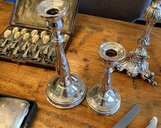 Antique Sterling candlesticks