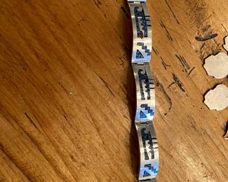 Mexican Taxco sterling lapis inlaid bracelet