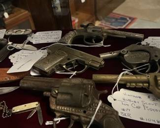 ANTIQUE TOY CAP PISTOLS