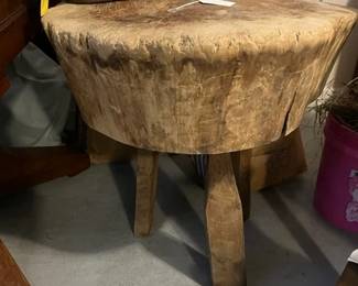 1800s GENERAL STORE TREE CROSS SECTION BUTCHER BLOCK