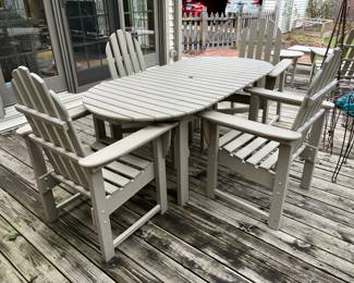 Polywood patio table and chairs