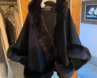 Fantastic Givenchy Fur Trimmed Cape