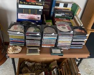 CD’s, picture frames, books and vhs 
