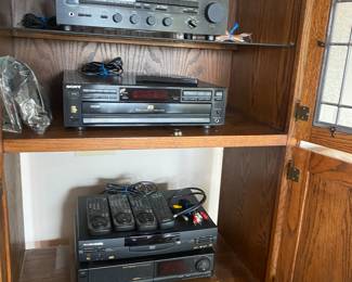 Sony audio video components and a DVD player