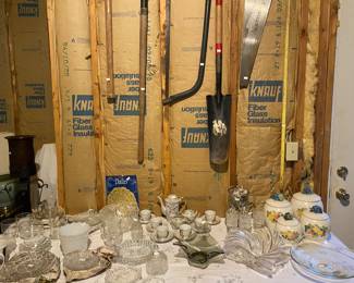 Glassware, yrs tools, canister set