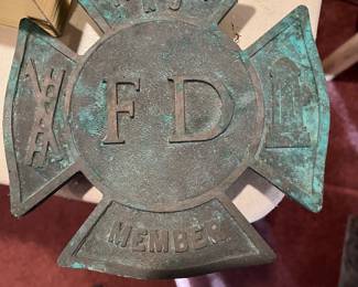 Tenafly fire dept bronze membership plaque