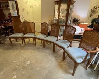 6 chairs for the dining table: someone needs this solid set! So recover the seats yourself-you can do that simple chore;) Can’t beat the cane backs with NO issues! Sunday Special