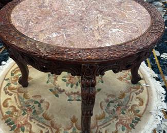 Marble Top Round Table