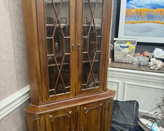 Walnut Corner Cabinet