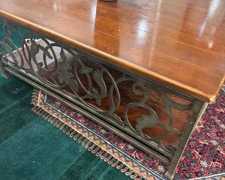 Iron base heavy coffee table