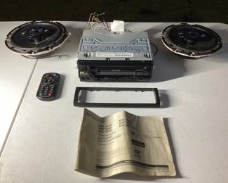 CCS104 Kenwood Car Stereo & Two Sony Speakers