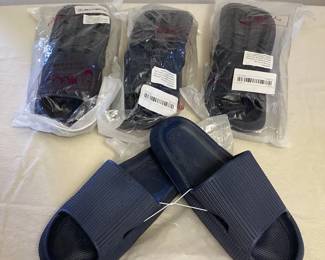 CCS020 Four Pairs Of Navy Blue Slides Women’s Size 7-8? New
