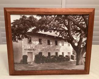 CCS116 Koa Framed Vintage Photo Of Punahou School Building