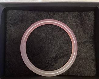 CCS003 Pink & White Jade Bangle Bracelet New