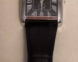 CCS064 Men’s Emporio Armani Black Leather Watch