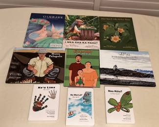 CCS031 Nine Children’s Hardcover Books Written In The Hawaiian Language