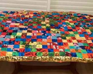 CCS041 Vintage Hawaiian Patchwork Quilt Blanket