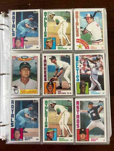 01 1984 Topps Baseball Cards Over 250 cards including Don Mattingly and Darryl Strawberry rookies