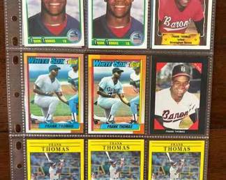 12 Frank Thomas Baseball Cards Including Multiple Rookies
