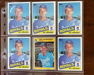 6 Brett Saberhagen Rookie Cards 5 topps and 1 fleer
