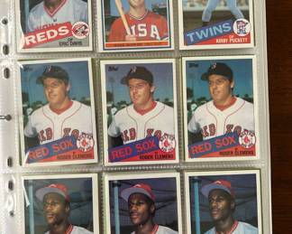 02 1985 Topps Baseball Cards 130 Cards Including Mark McGwire, Roger Clemens, Puckett, Davis Rookies