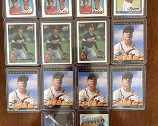 Chipper Jones Rookie cards 13 rookies cards plus bonus Power card
