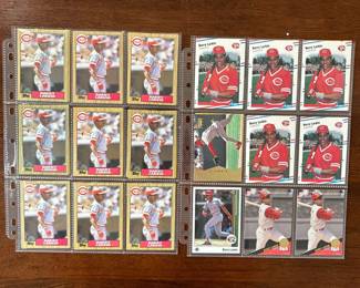 Over 30 Barry Larkin Baseball Cards Including 15 1987 Rookie Cards