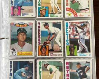 01 1984 Topps Baseball Cards Over 250 cards including Don Mattingly and Darryl Strawberry rookies