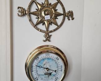 Brass barometer