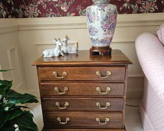 One of two drawer mahogany chests