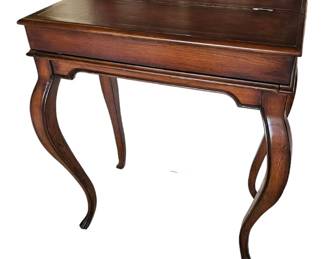 Ladies writing desk with top folded down