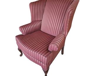 Comfortable upholstered wingback chair