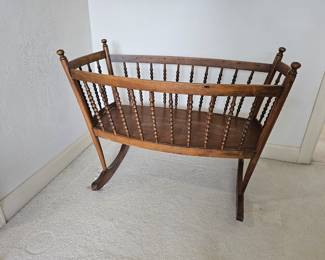 Antique rocking cradle