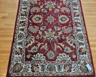 3 x 5 Oriental Wool area rug in burgundy colors