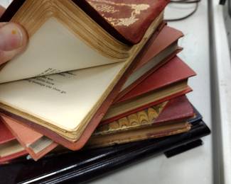 Lamp made out of actual books