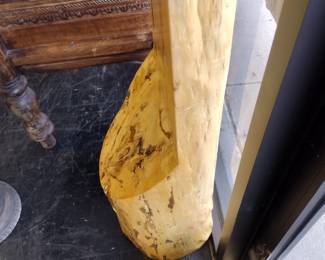 Handmade log coat rack.