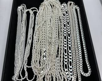 925 Sterling Silver, Ropes, Cubans, Figaro, ETC.