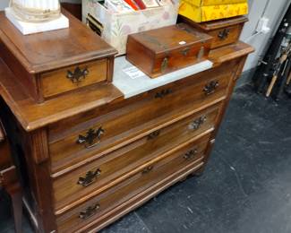 Marble top ventures gentlemen's chest.