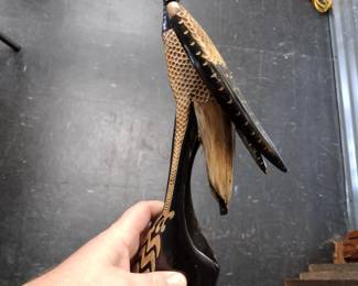 Hand carved bird Made out of horn