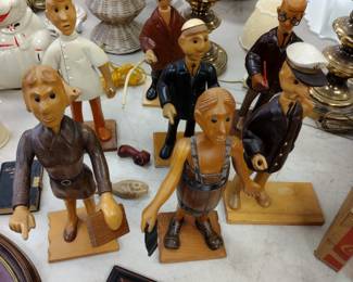 Collection of wooden doctors and others