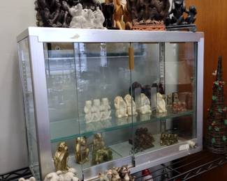 Wise monkey collection? Soap Stone Alabaster brass and more. Aka hear no evil speak no evil see no evil