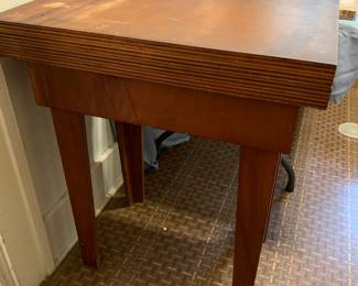 Sewing cabinet converted to a small kitchen island 