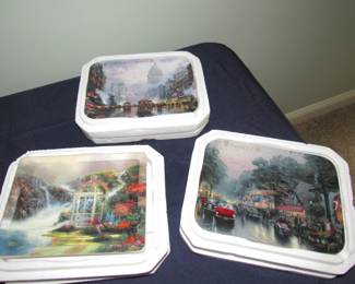 Several collector plates- a few different series of Thomas Kinkade